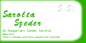 sarolta szeder business card